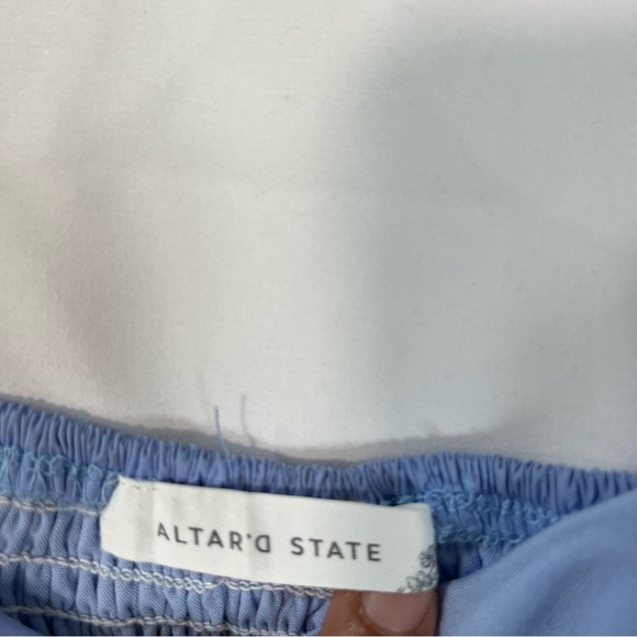 Women's Blue Puff Sleeve Top - Picture 4 of 7